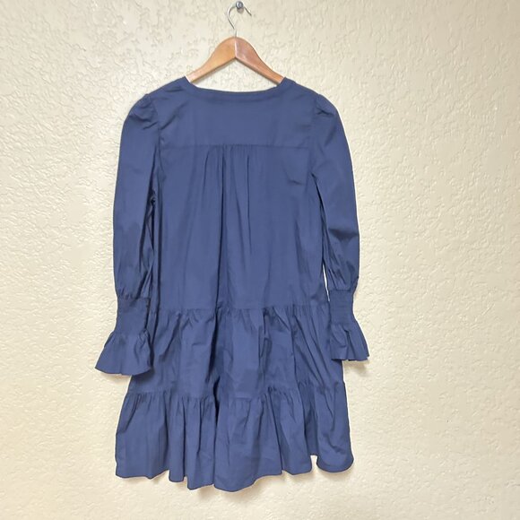 Pomander Place Womens Tuckernuck Tiered Dress Deep Blue Size Large - Picture 6 of 6